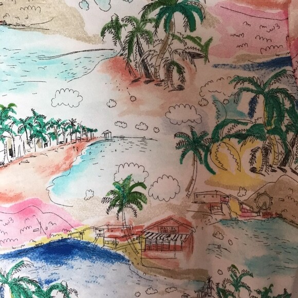 Talbots Tropical Palm Tree Cardigan XS NWT - Picture 5 of 9